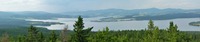 Pohled z Vítkova kamene na přehradu Lipno